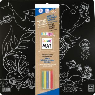 STRIGO - FUNNY MAT - BLACK - OCEAN 40x40 + KREDA